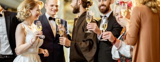 Elegant people during a celebration indoors